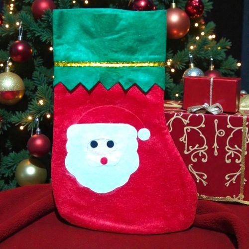 KÜÇÜK BOY 23 CM NOEL BABA ÇORABI NOEL BABA FİGÜRLÜ ÇORAP DEKOR YILBAŞI SÜSLERİ NOEL BABALI ÇORAP