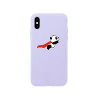 iPhone Xs MAX Uçan Panda Desenli Lila Premium Lansman Kılıf