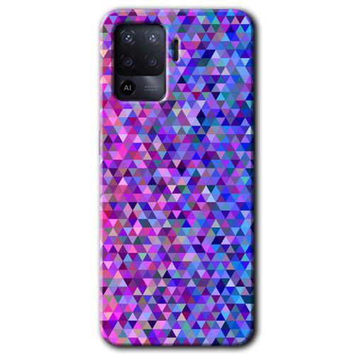 Oppo Reno 5 Lite Kılıf Baskılı Kapak - Pixel Mozaik + 5D Tam Kaplayan Cam