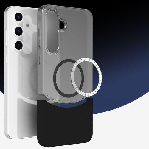 Galaxy S25 Kılıf M-Safe Şarj Özellikli Mıknatıslı Zore Duble Kapak