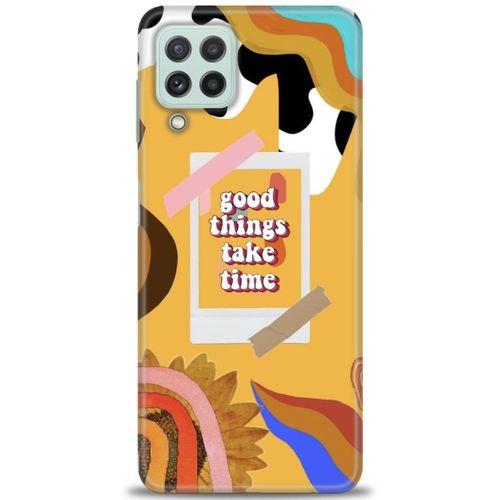 Samsung Galaxy M32 Kılıf HD Baskılı Kılıf - Take Time + Tam Ekran Koruyucu