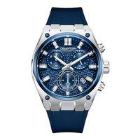 Quantum HNG1237.399 Quartz Kronograf Silikon Lacivert 10 ATM 44 mm Erkek Kol Saati