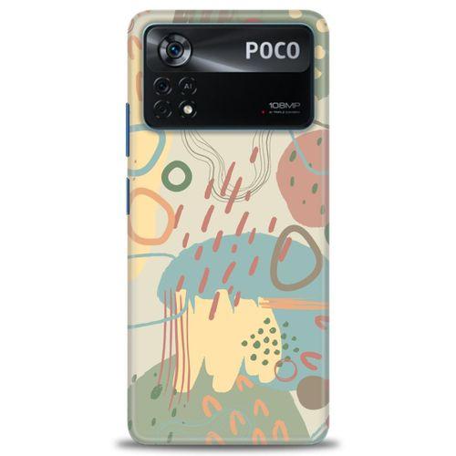 Xiaomi Poco X4 Pro 5G Kılıf HD Baskılı Kılıf - Renkli Tuval + Tam Ekran Koruyucu