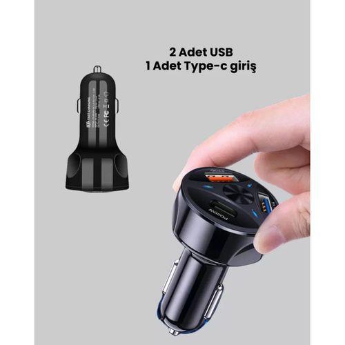 55w Pd Ve Quick Charge 3.0 Destekli Polygold Araç Şarj Adaptörü