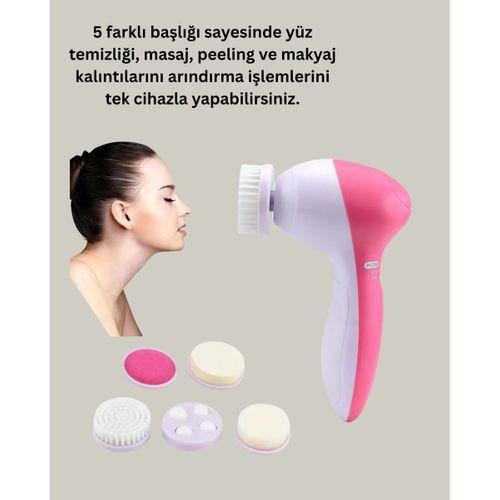 Derin Temizleme Ve Masaj İçin 5 Başlıklı Yüz Cilt Bakım Aleti