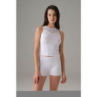 Doreanse Kadın Halter File Yaka Atlet Beyaz 9401