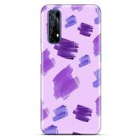 Realme 7 Uyumlu Kılıf Mor Delisi (25) Antişok Kapak Suluboya