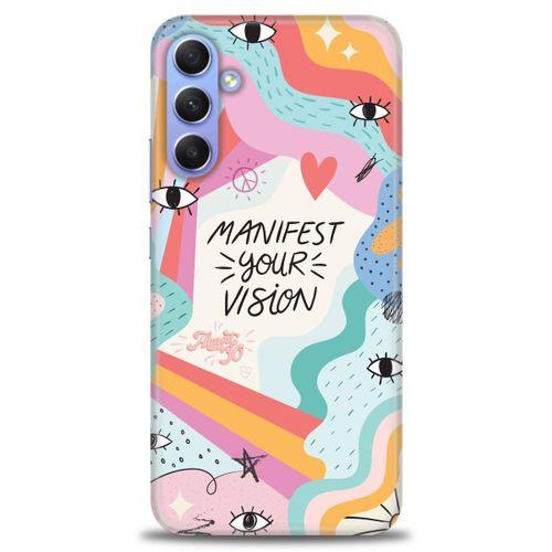Samsung Galaxy A34 Kılıf HD Baskılı Kılıf - Manifest Your Vision + Tam Ekran Koruyucu