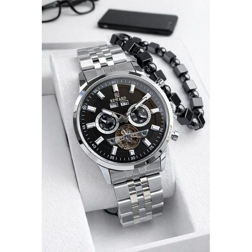 Reward Otomatik İç Fonksiyonlar Aktif 50 Mt Suya Dayanıklı Çelik Kordn Erkek Kol Saati VS.BLKT.0869