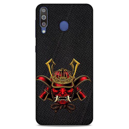 Lopard Samsung Galaxy M30 Uyumlu Kılıf Tattoo's (36) Glitter Kılıf Kırmızı Şeytan