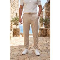 Partain Havuç Kesim Bezayağı Kumaş Boyfriend Kalıp Jogger Erkek Pantolon - Bej