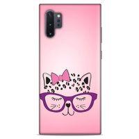 Lopard Samsung Galaxy Note 10 Plus Uyumlu Kılıf Kediler (12) Koruyucu Silikon Kurdelalı