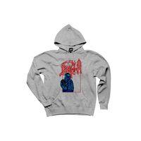 Death Lepros Gri Kapşonlu Sweatshirt Hoodie