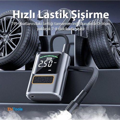 Zhltools ST-5528 Dijital Basınç Göstergeli Oto Lastik Şişirme Pompası Hava Kompresörü