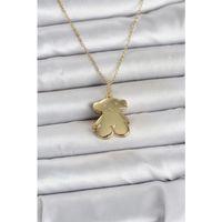 316L Çelik Zincir Gold Renk Ayıcık Model Açılabilir Kadın Kolye