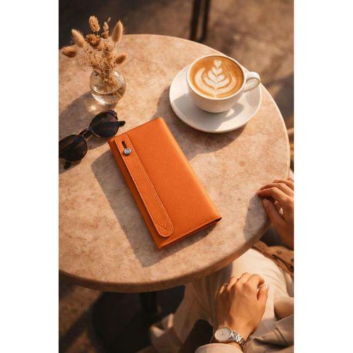 Hakiki Deri Mıknatıslı Kart Ve Telefon Bölmeli Unisex Cüzdan VS.BLKT.0942
