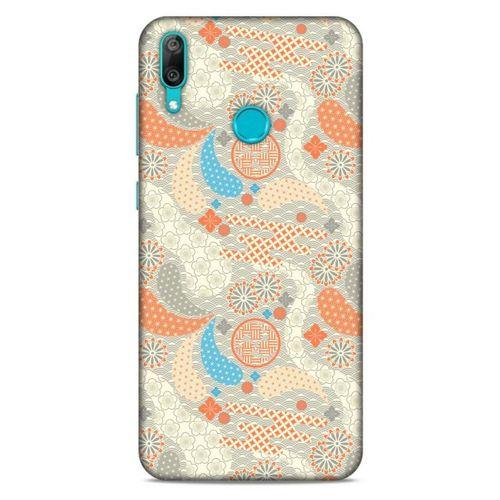 Huawei Y7 2019 Kılıf Japonya (49) Ultra Silikon Kılıf Mavi Gri