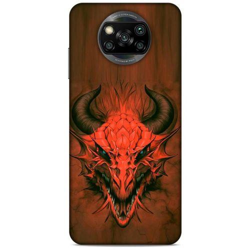 Xiaomi Redmi Poco X3 Kılıf Dragons (14) Lansman Kılıf Kırmızı Boynuzlu Ejderha