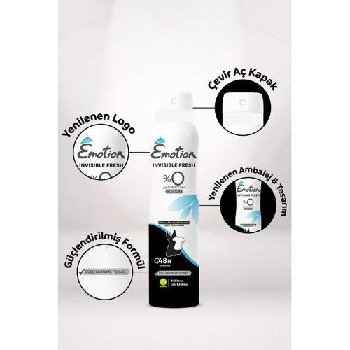 Emotion Invisible Fresh Black & White Kadın Deodorant 150ml Vegan, Leke Bırakmaz