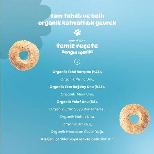 Humm Humm Organik Tam Tahıllı ve Ballı Kahvaltılık Gevrek 80 Gr