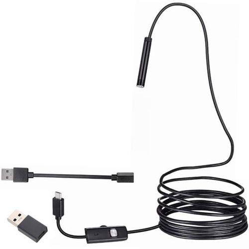 Powermaster 3in1 Micro Usb+Type C+Pc 8 Mm Işıklı 5 Metre Endeskop Yılan Kamera