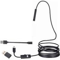 Powermaster 3in1 Micro Usb+Type C+Pc 8 Mm Işıklı 5 Metre Endeskop Yılan Kamera