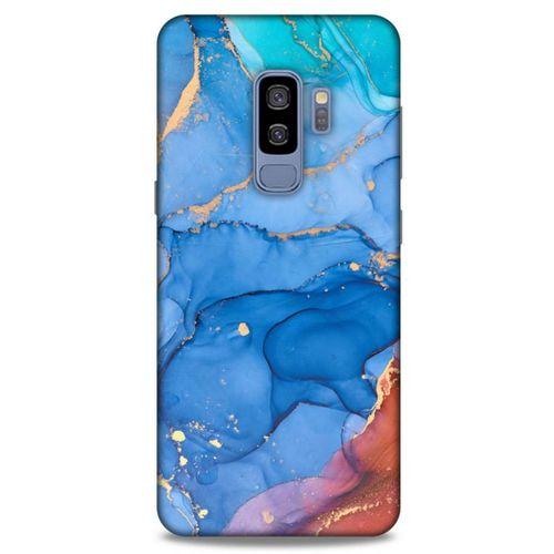 Samsung Galaxy S9 Plus Uyumlu Kılıf Mavi Delisi (10) Full Koruma Kılıfı Mermer