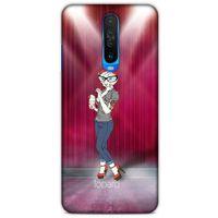 Xiaomi Redmi K30 5G Kılıf FunnyMaX (50) Shockproof Kılıf Koyu Pembe Kedi