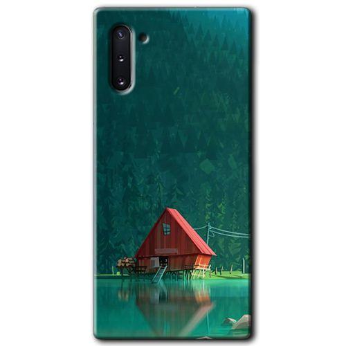 Samsung Galaxy Note 10 HD Baskılı Kılıf + 9D Tam Ekran Koruyucu - House In Woods
