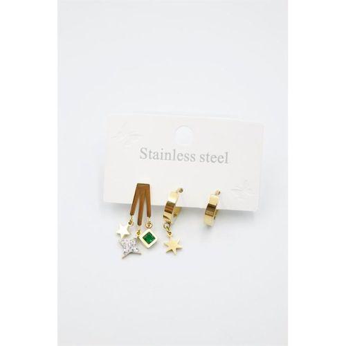 Kutup Yıldızı Çoklu Küpe - Altın