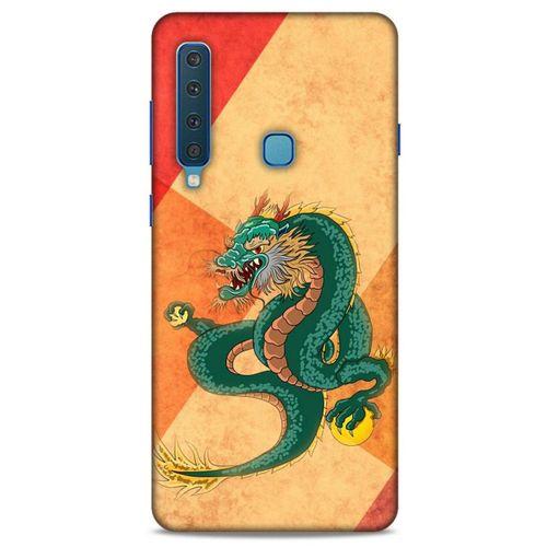 Samsung Galaxy A9 2018 Kılıf Dragons (24) Darbe Emici Kılıf Tatoo Yeşil Ejderha