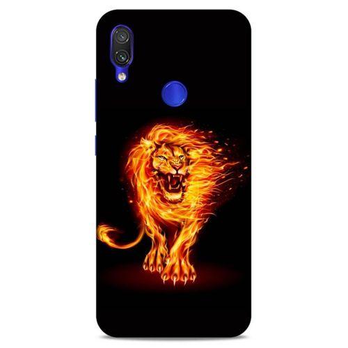 Lopard Xiaomi Redmi Note 7 Uyumlu Kılıf FireX (20) Koruyucu Kılıf Ateşli Aslan