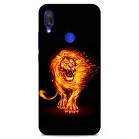 Lopard Xiaomi Redmi Note 7 Uyumlu Kılıf FireX (20) Koruyucu Kılıf Ateşli Aslan