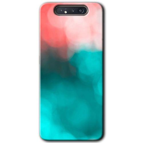 Galaxy A80 Kılıf HD Desen Baskılı Arka Kapak - Flu Işık + Kırılmaz Cam