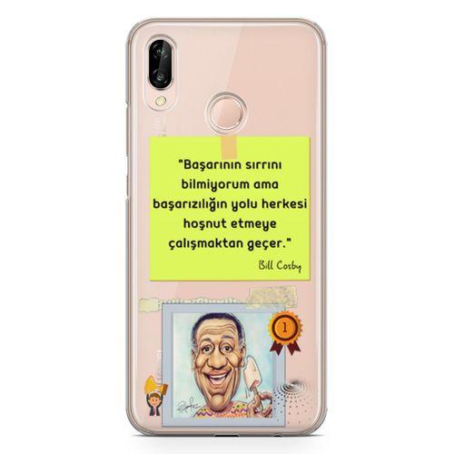 Huawei P20 Lite Kılıf Caps Bill Cosby Arka Kapak Koruma Desenli Full Koruyucu