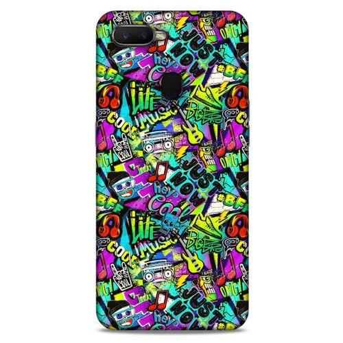 Graffitix (9) Desenli Silikon Kapak Oppo Ax7 Kılıf