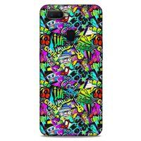 Graffitix (9) Desenli Silikon Kapak Oppo Ax7 Kılıf