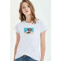 Vacation Puppys 2 Baskılı Beyaz Kadın Tshirt