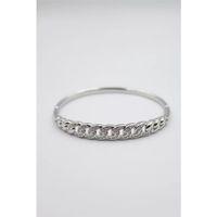 Taşlı Vip Bilezik - Gümüş