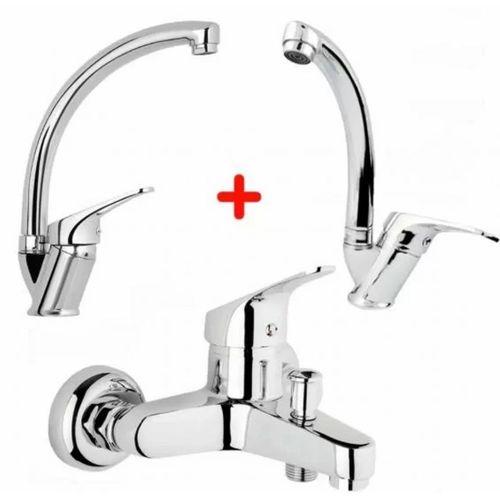 Mix Banyo Bataryası Lavabo - Evye 3 Lü Avantajlı Set