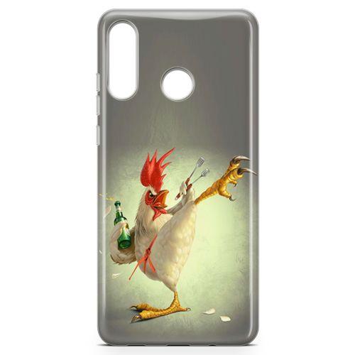 Huawei P30 Lite 2020 Kılıf Çılgın Tavuk Arka Kapak Koruma Desenli Full Koruyucu