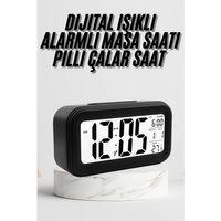 Dijital Masa Saati Termometre Takvim Led Ekran Pilli Ev Ofis Masası