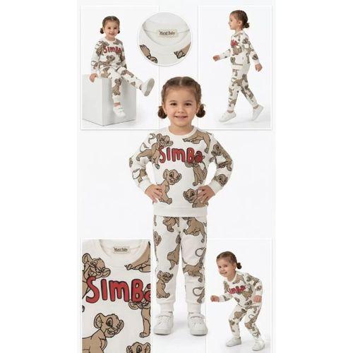 2-5 Yaş Aslan Baskılı Penye Çocuk Takımı