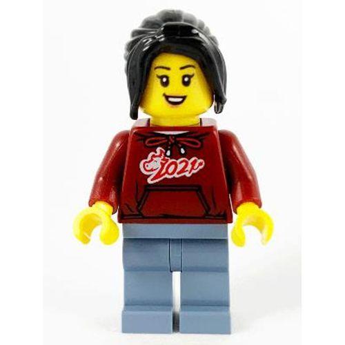 Lego Minifigür Woman Dark Red '2021' Shirt hol229
