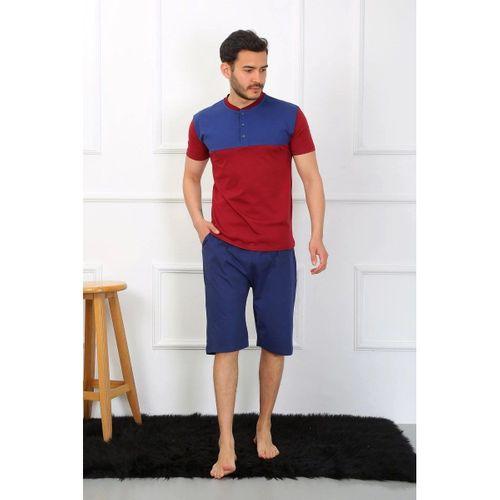 Erkek Penye 3'lü Parlamentmavi Parçalı Pijama Takımı