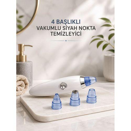 Yeni Nesil Vakumlu Pilli Siyah Nokta Ve Yüz Temizleme Cihazı 4 Başlıklı