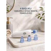 Yeni Nesil Vakumlu Pilli Siyah Nokta Ve Yüz Temizleme Cihazı 4 Başlıklı