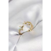 Minimal Kutup Yıldızı Model Gold Renk Kadın Yüzük