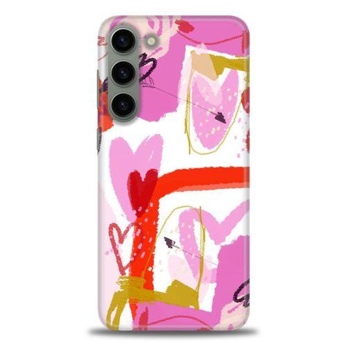 Samsung Galaxy S23 Kılıf HD Baskılı Kılıf - Pembeler + Tam Ekran Koruyucu