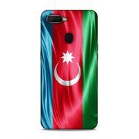 Oppo Ax7 Uyumlu Kılıf Azarbaijan (36) Glitter Kılıf Tam Bayrak